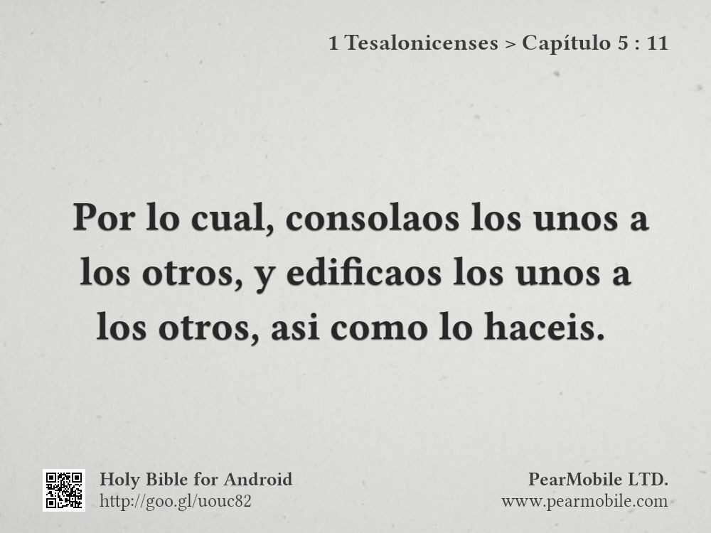 1 Tesalonicenses, Capítulo 5:11
